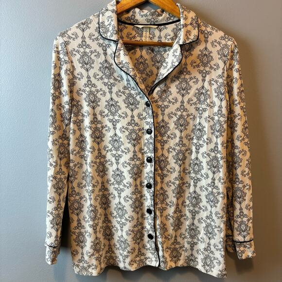 Soma PJ Top Cotton Modal Blend Button Front Medium - Picture 1 of 4